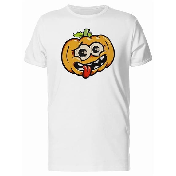 Confused Pumpkin Tongue Out Tee Men's -Image by Shutterstock