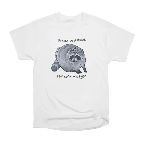 Confused Raccoon T-Shirt Tee Gift For Him Merch For Her Apparel For ...
