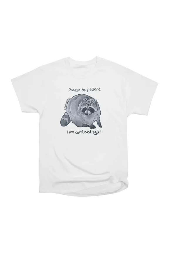 Confused Raccoon T-Shirt Tee Gift For Him Merch For Her Apparel For Friend