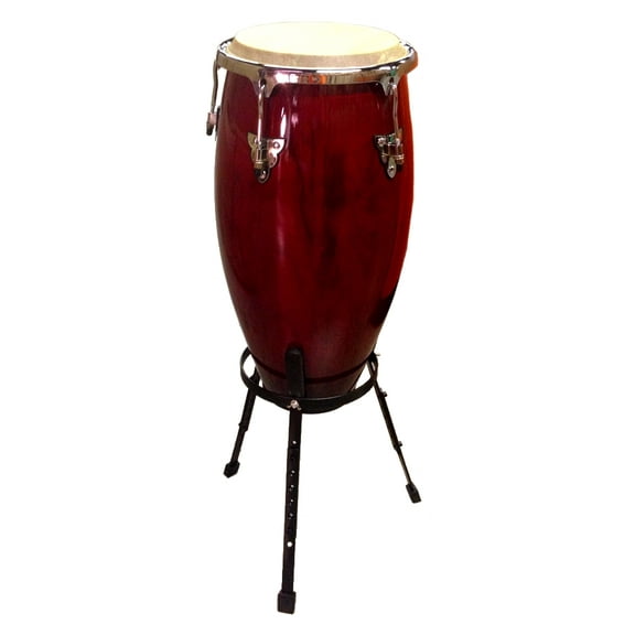 Conga DRUM 11" + STAND - RED WINE -World Percussion NEW!