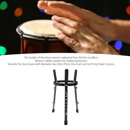 Höhenverstellbarer Conga-Ständer – Für Trommeln Bis 27 Cm Basisdurchmesser, Einstellbar Von 52,5 Bis 68 Cm, Aus Robustem Eisen