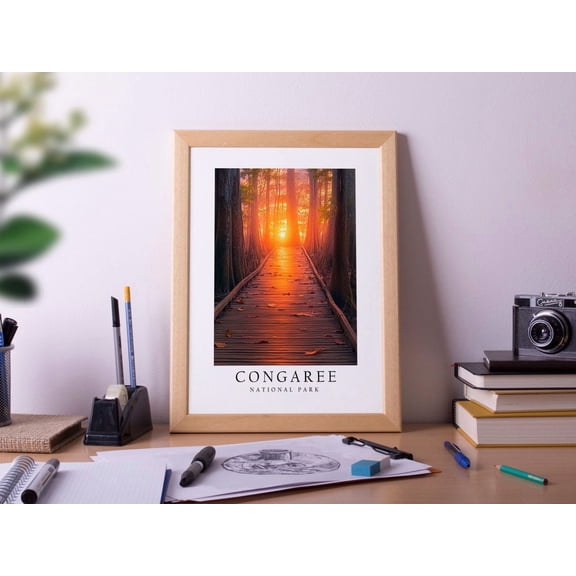 Congaree National Park Travel Poster Art Print Wall Décor