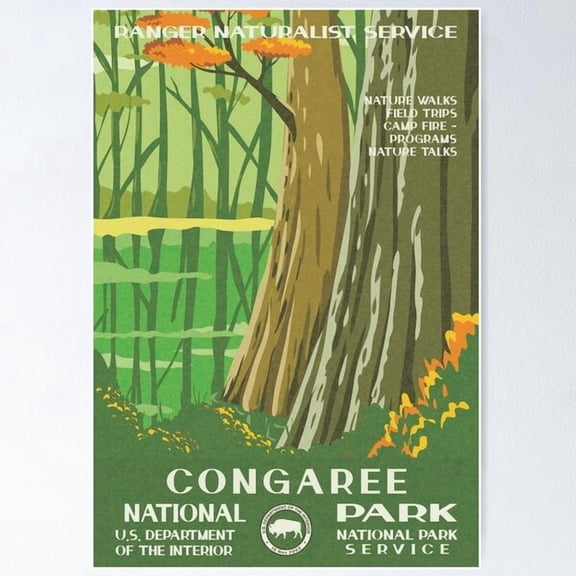 Congaree National Park Vintage Wpa Poster Poster , Poster Print Only