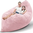 thumbnail image 1 of Congermom 4 in 1 Convertible Bean Bag Chair,Giant Bean Bag Chair with Machine Washable Cover, Folding Bean Bag Bed for Adults LIGHTPINK, 1 of 8