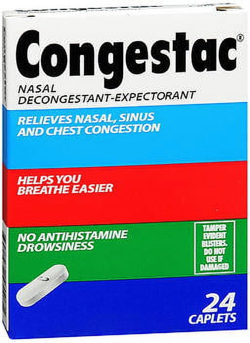 Congestac Nasal DecongestantExpectorant Caplets 24 ct