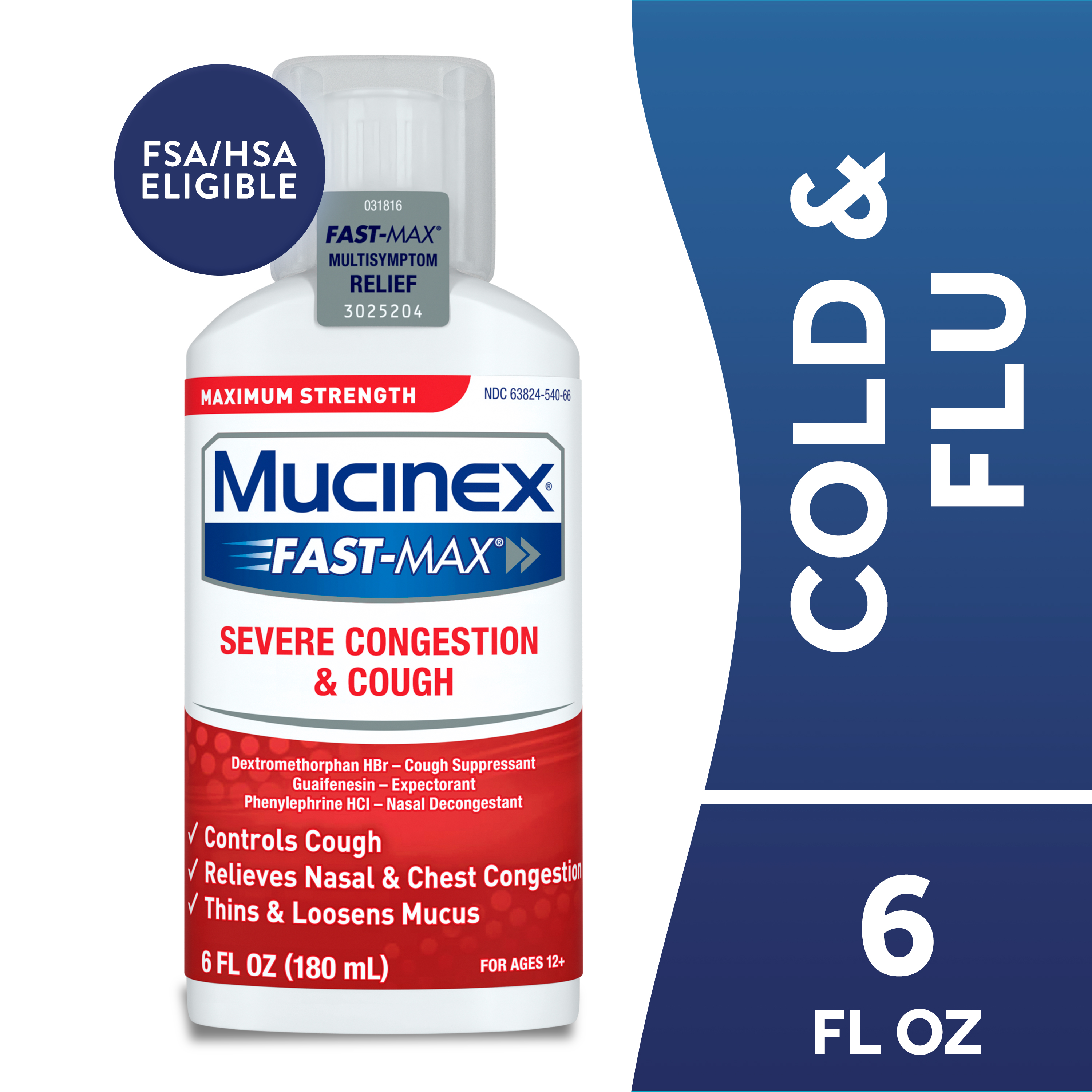 MUCINEX® Nightshift® Sinus 6 fl. oz. Relieves Fever, Sore Throat, Runny