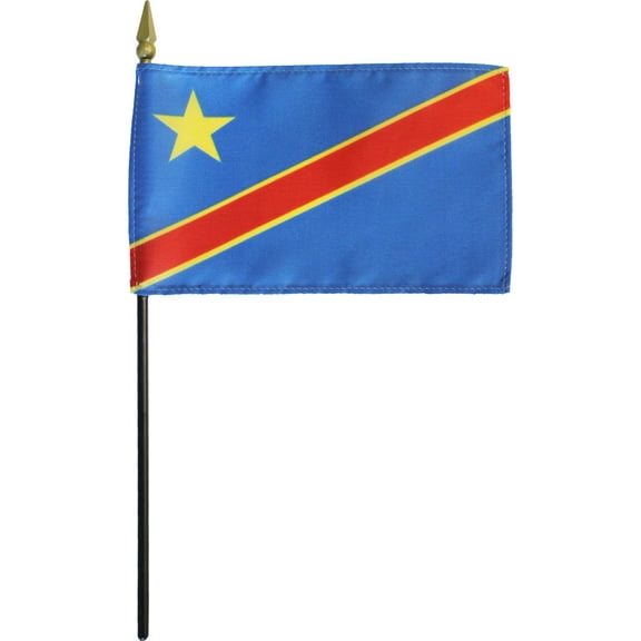 Congo Dem. Rep. Of (2006) - 4"X6" Stick Flag