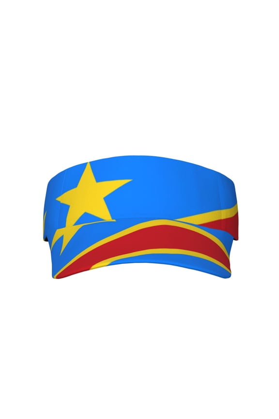 Congo Flag Sport Visor Hats Sun Protection Outdoor Activity For Women Men