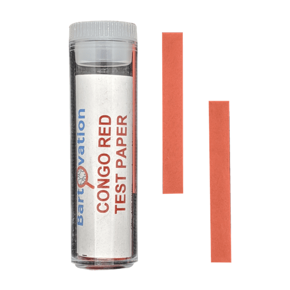 Congo Red Test Paper Vial of 100 Strips for Qualitative Narrow-Range pH 3.0 to 5.2 Tests