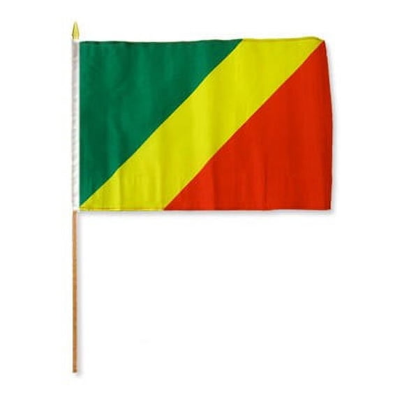 Congo Republic 12" x 18" Mounted Flag
