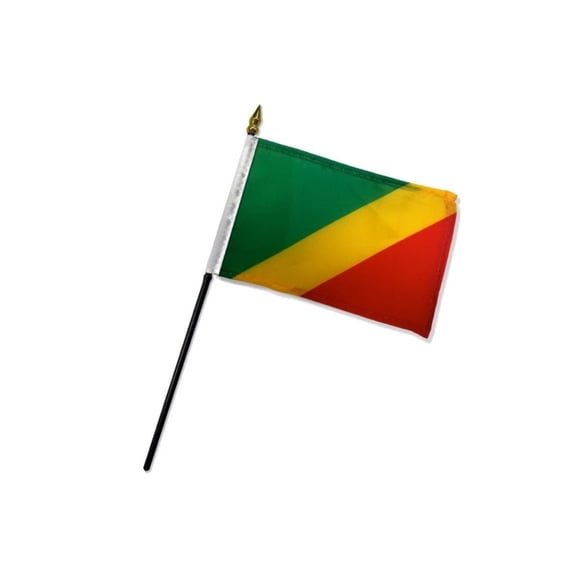 Congo Republic 4x6in Stick Flag