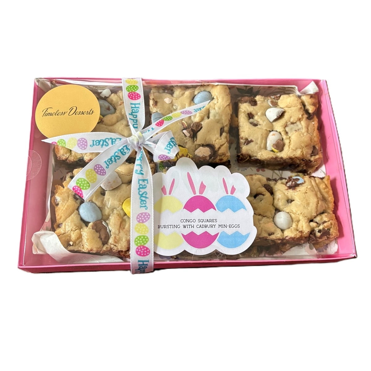 Congo Squares with Cadbury Mini Eggs – Easter Gourmet Chocolate Chip Bars, Qty. 6