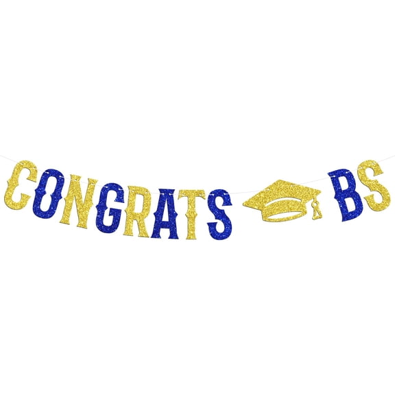 Congrats BS Banner- Congrats Bachelor Grad Party Banner, You Did It, Class of 2025 Congrats Bachelor's Degree Graduation Party Decorations Supplies