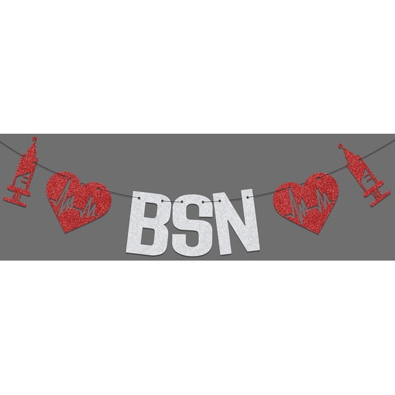 Congrats BSN Banner - Nurse Graduation Party Decorations - Nursing School Graduation Decorations