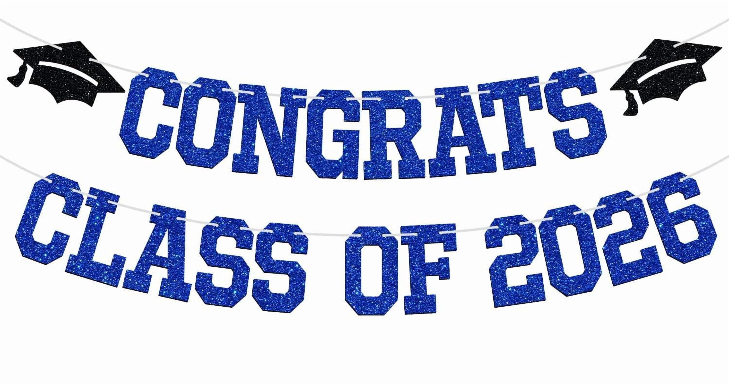 Congrats Class of 2026 Banner, You Did It/Congrats Grad Bunting Sign ...