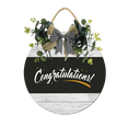 thumbnail image 1 of Congrats Congratulations Wreath Sign for Front Door,Horizontal Round Door Wreaths,Housewarming Gift Farmhouse Wood Door Hanger for Home Decor Indoor and Outdoor, Classroom, Yard, Porch Décor, 1 of 5
