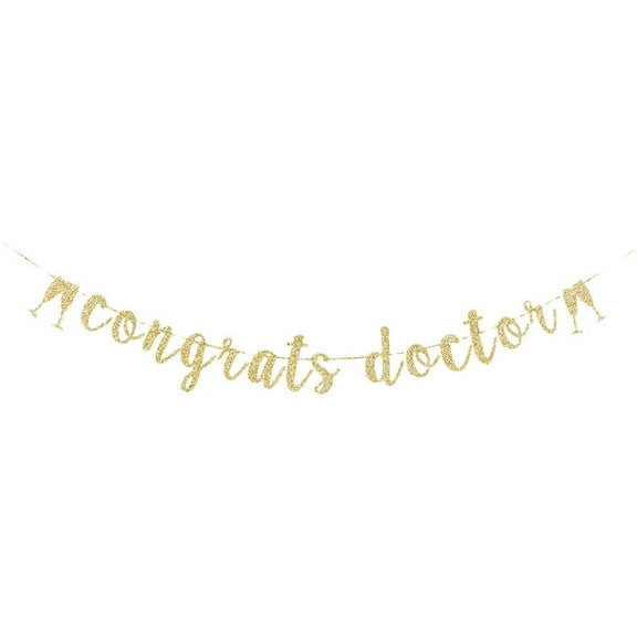 Congrats Doctor Banner, Ph.D. Doctor's Graduations, Being a Doctor Celebration Party Sign Decors