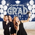 thumbnail image 1 of Congrats Grad 2026 Banner Blue White Graduation Banner Navy Blue Graduation Party Decorations 2026 - Large Class of 2026 Grad Photo Backdrop Grad Party Decor Supplies 8x4ft, 1 of 4