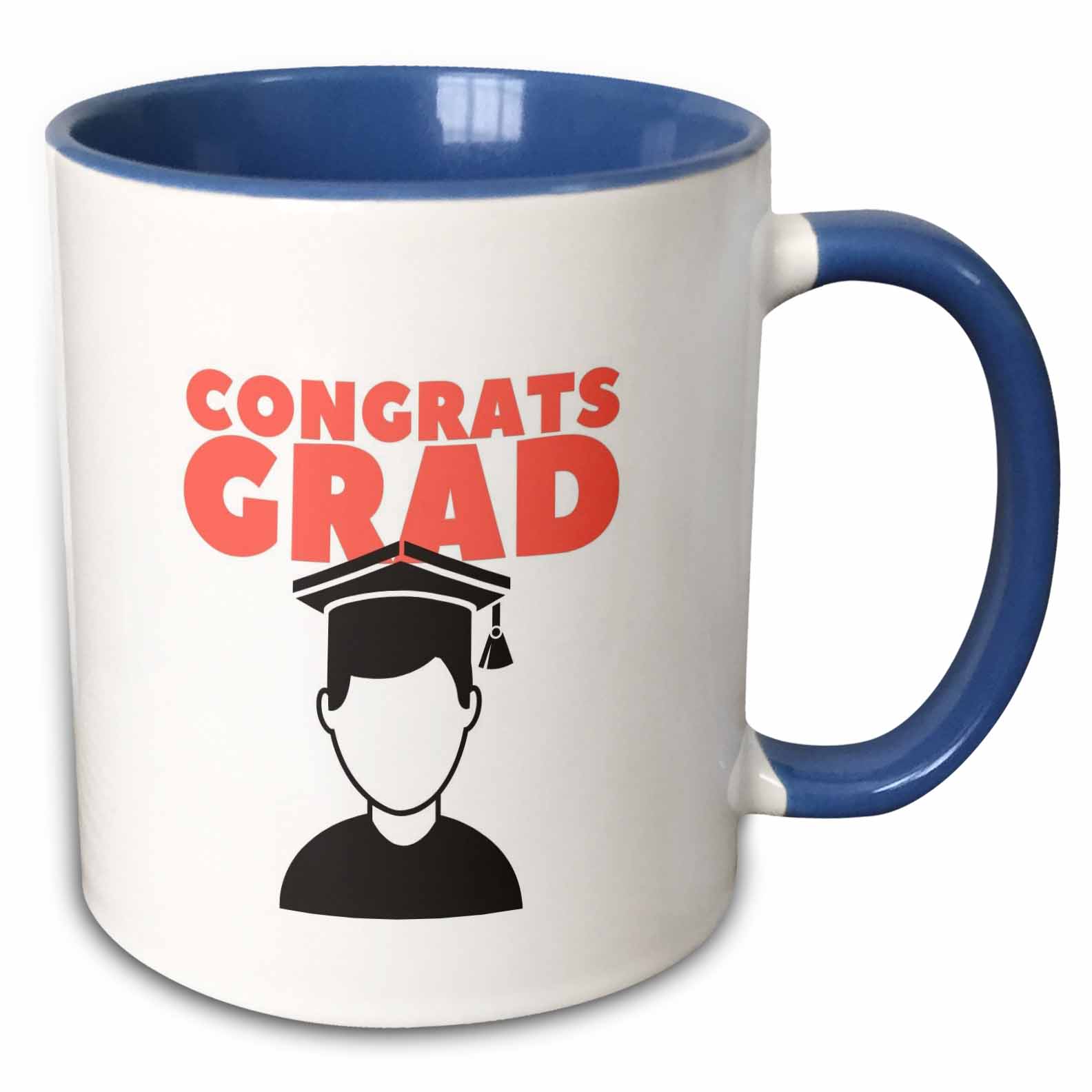 3drose, Congrats Grad Gift for Graduation, 15oz Two-tone Blue Mug ...