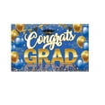 thumbnail image 1 of Congrats Grad Graduation Banner, Blue Gold Balloons Confetti Design Grad Cap Element, for School Grad Party Indoor Gathering Outdoor Yard Decoration Backdrop, 1 of 5