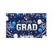 thumbnail image 1 of Congrats Grad Graduation Banner, Congrats Grad Design with Balloons Stars & Cap, for Grad Party Decorations Indoor Gathering Backyard Display, 1 of 5