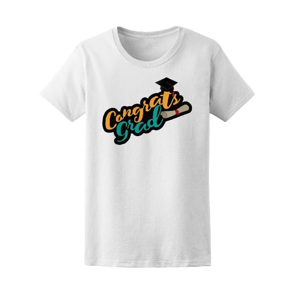 Congrats Grad Hat T-Shirt Women -Image by Shutterstock, Female XX-Large