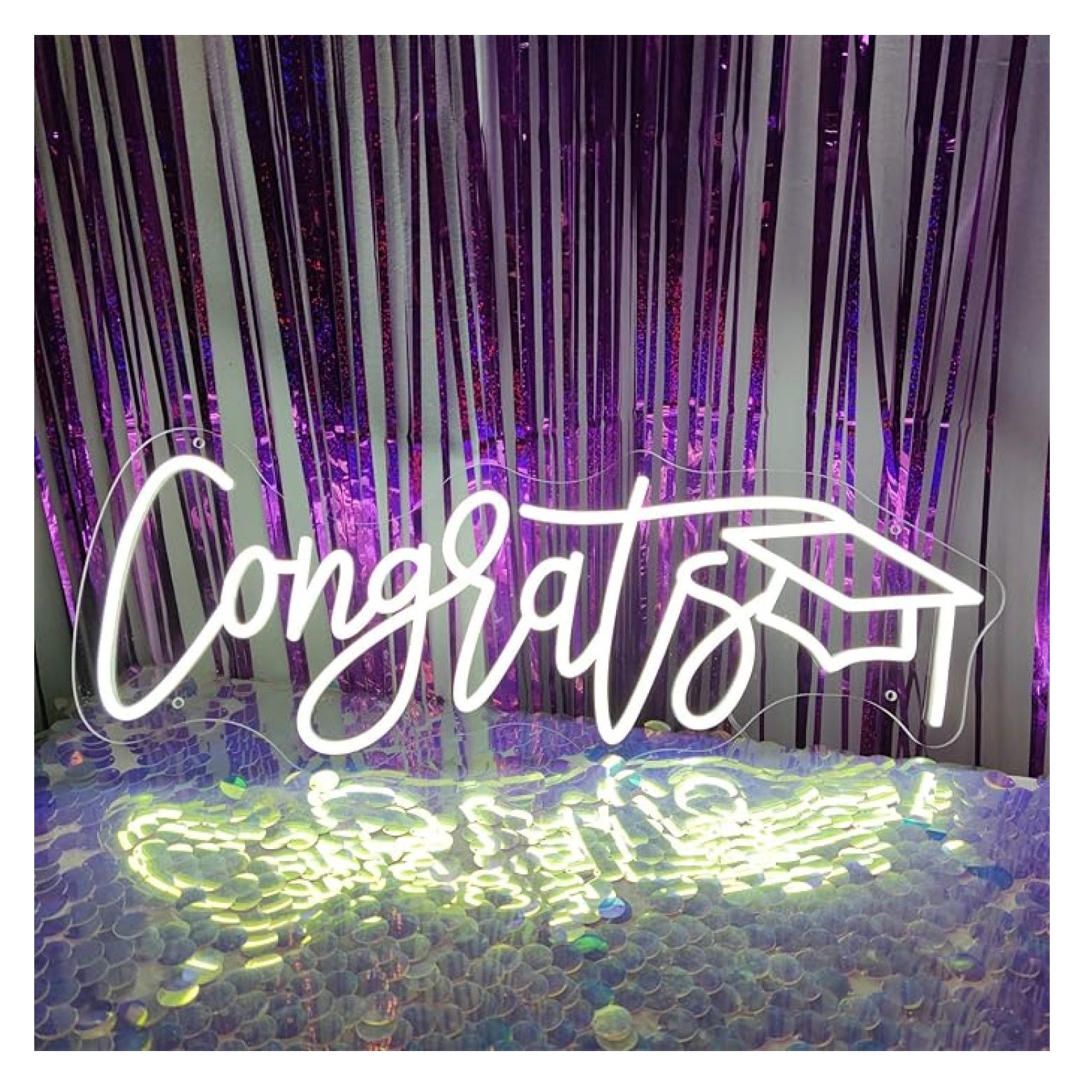 Congrats Grad Neon Sign Congrats Neon Signs for Wall Decor, Congrats ...