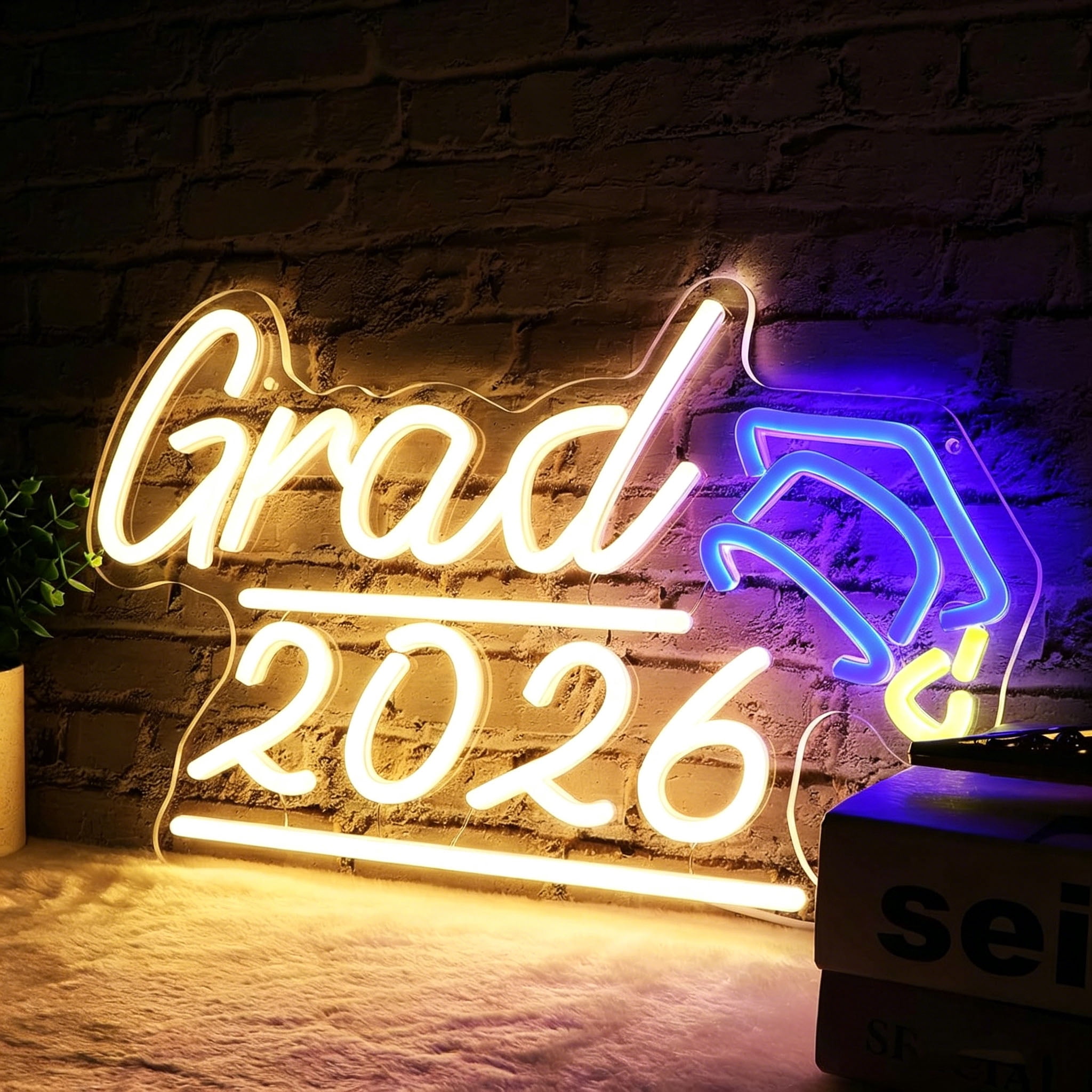Congrats Grad Neon Sign W/ Graduation Cap,Congrats Grad Sign for ...