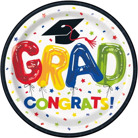 Congrats Grad Paper Dinner Plates, 9in, 8ct - Walmart.com