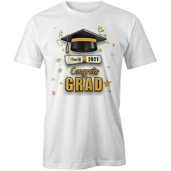 Congrats Grad T-Shirt | Senior Class White Tee Gift