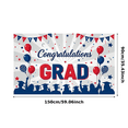 thumbnail image 1 of Congrats Grad Themed Banner with Stars Balloons and Grad Silhouettes Backdrop Party Decorations for Graduation Ceremony Celebration Photography Props Graduation Party Decor Background, 1 of 8
