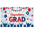 thumbnail image 1 of Congrats Grad Themed Banner with Stars Balloons and Grad Silhouettes Backdrop Party Decorations for Graduation Ceremony Celebration Photography Props Graduation Party Decor Background, 1 of 8
