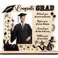 thumbnail image 1 of Congrats Grad Wooden Photo Frame, Inspirational Graduation Tabletop Decor with Motivational Quote, Class of 2026, 1 of 2