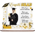 thumbnail image 1 of Congrats Grad Wooden Photo Frame, Inspirational Graduation Tabletop Decor with Motivational Quote, Class of 2026, 1 of 2