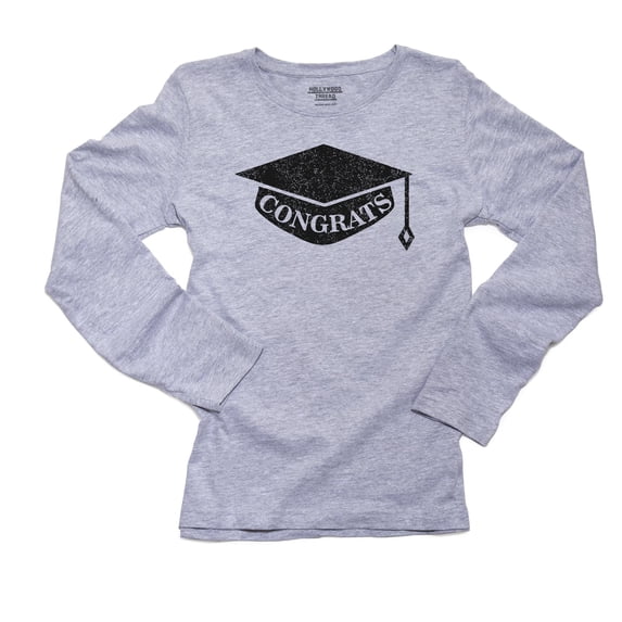 Congrats - Graduation Cap - Mortarboard Women's Long Sleeve Grey T-Shirt