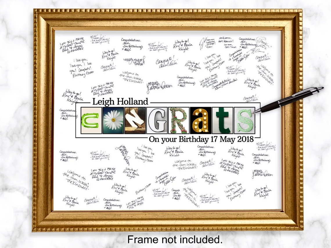 Congrats Guestbook Alternative, Congratulations, Graduation Party