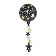 thumbnail image 1 of 67" Black/Gold/Silver Congrats Balloon with Inflatable Tail, by Way To Celebrate, 1 of 5
