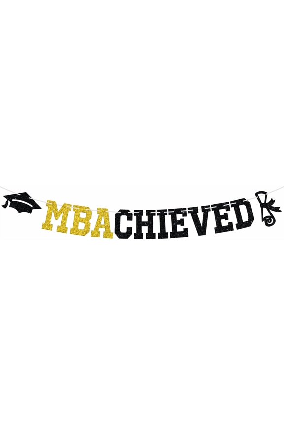 Congrats MBA Banner, Congratulations on Master of Business Administration, You did it, 2025 Masters College Grad Party Decorations Supplies