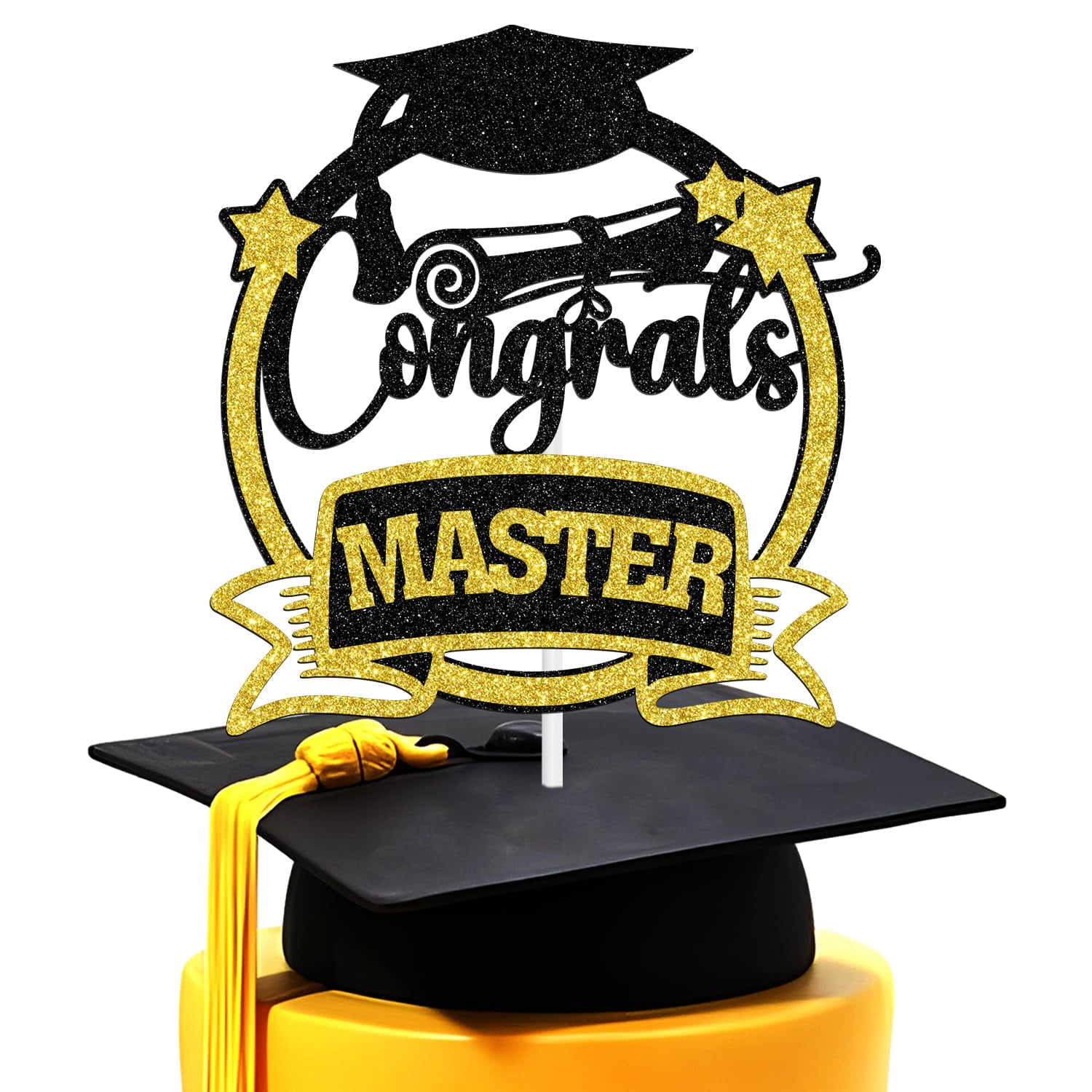 Level Master Topper Happy Graduation Master's Degree Banner - 2025 MBA MSW Graduation Party ...
