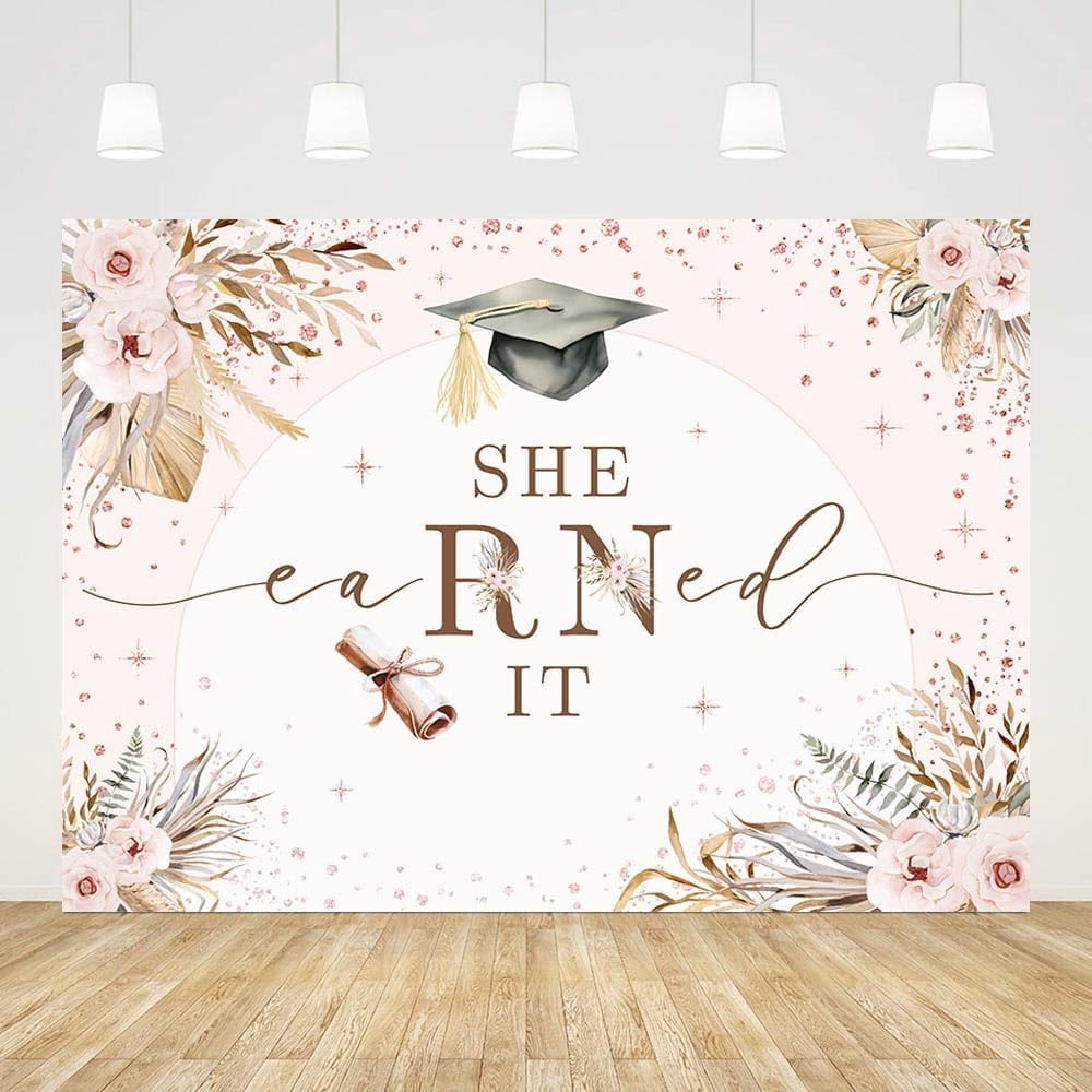 Nurse Graduation Backdrop Class Of 2025, Custom Personalized Backdrop, ANY COLOR, Printed Backdrop, Grad Party Decor, Photo Prop, Grad200
