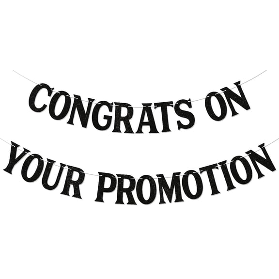 Congrats on Your Promotion Banner - Look at You Getting Promoted Party Decorations, Job Promotion Decor, Congratulations Decoration Supplies, So Proud of You Black