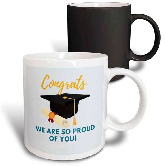 3drose, Congrats We Are So Proud of You Celebarating Success, 11oz Magic Transforming Mug