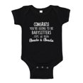thumbnail image 1 of Congrats You're Going To Be Babysitters Oops We Mean Abuelo and Abuela Baby Bodysuit One Piece 24 mo Black, 1 of 3