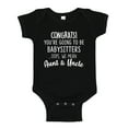 thumbnail image 1 of Congrats You're Going To Be Babysitters Oops We Mean Aunt and Uncle Baby Bodysuit One Piece NB Black, 1 of 3