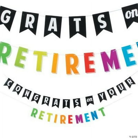 Congrats on Your Retirement Garland, Party, Party Decor, 1 Piece