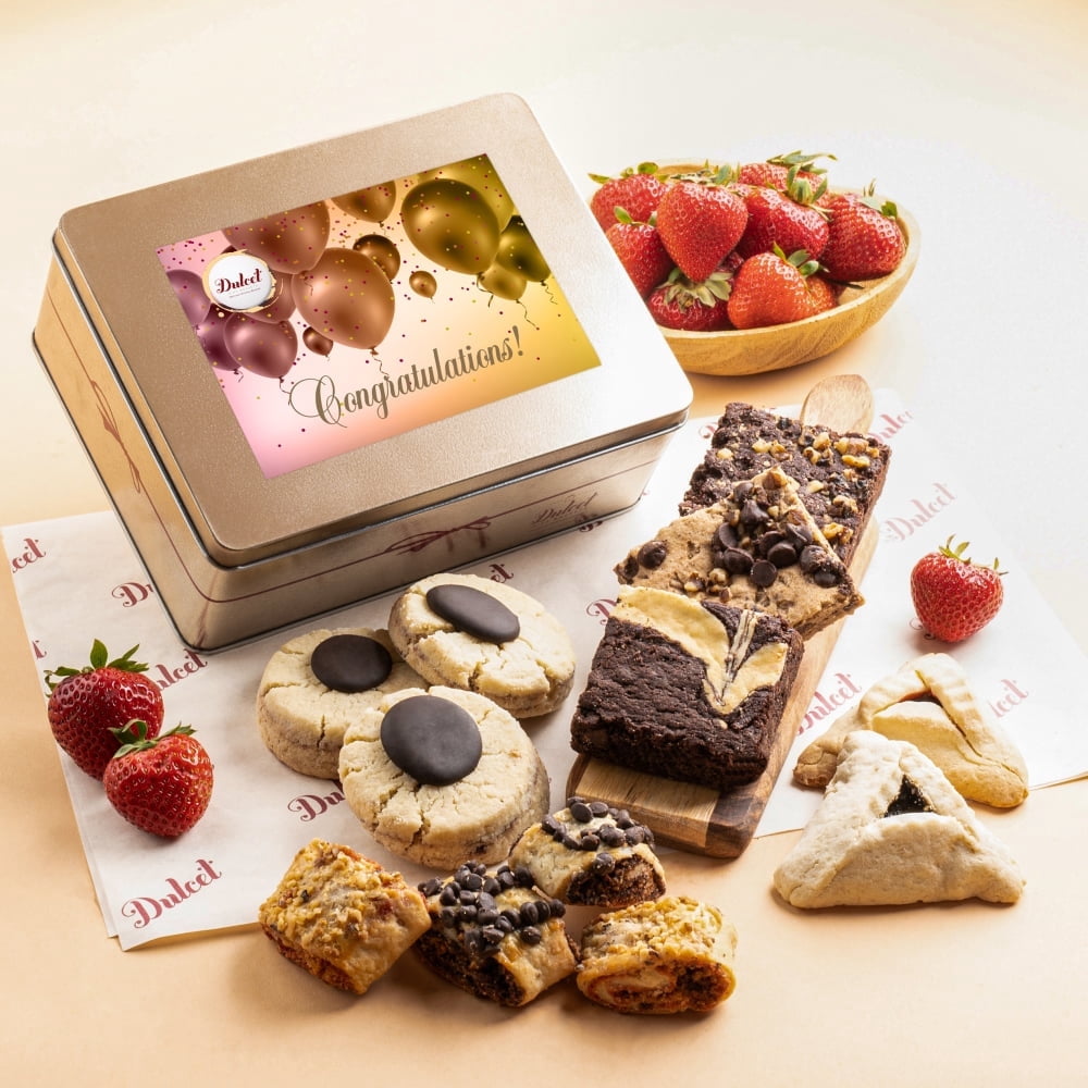 Congratulation Celebration Gourmet Gift Basket - Includes Brownies, Chinese Cookies