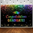 thumbnail image 1 of Congratulation Graduate Backdrop Class of 2024 Graduation Party Decorations Background Black Gold Congrats Grad Decorations Banner Photography Background Studio Photo Booth Props, 1 of 4