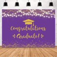 thumbnail image 1 of Congratulation Graduate Backdrop Class of 2023 Graduation Party Decorations Background Purple Gold Congrats Grad Decor Banner Photography Background, 1 of 4