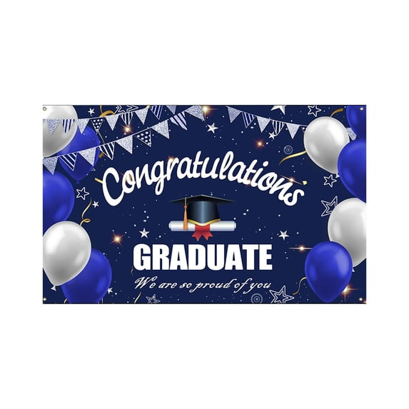Congratulations Backdrop, Congrats Grad Party Decorations Prom Party Hanging Sign Graduation Ceremony Photography Backdrop for 2026 High School/College 180X110CM
