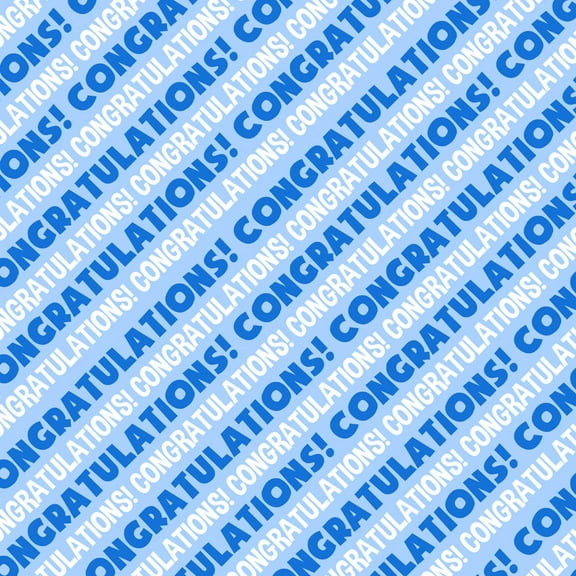 Congratulations Blue Premium Gift Wrap Wrapping Paper Roll